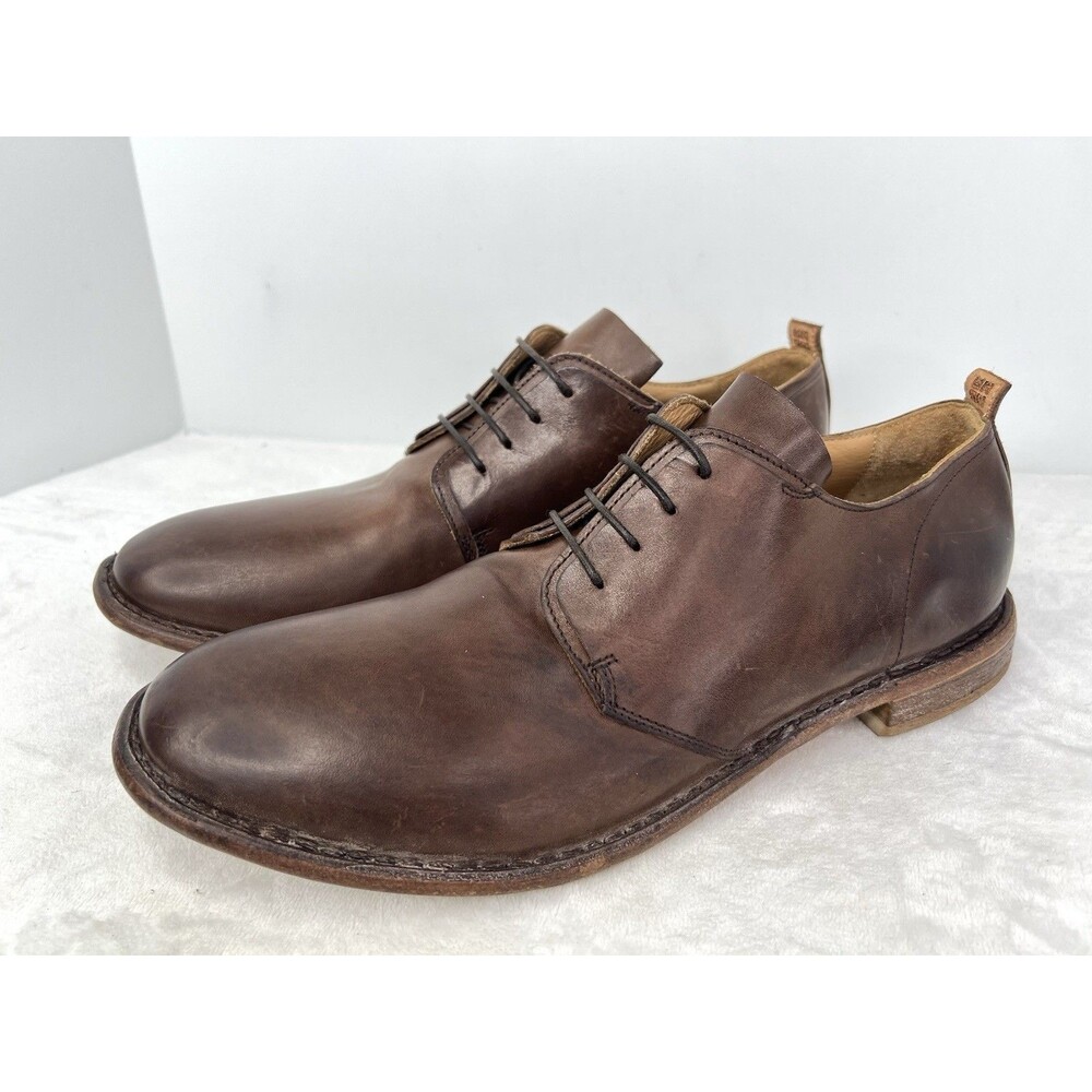 MOMA Italian Brown Leather Oxford Dress Shoes Mens Size 46 / 13 US Made In Italy